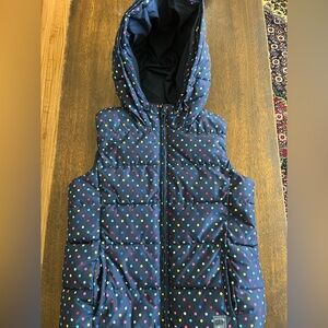 GAP Kids Polka Dot Puffer Vest - Blue